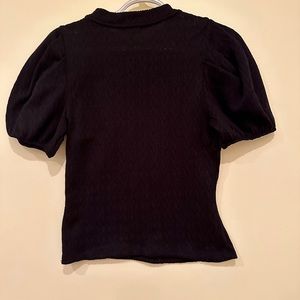 Iris Black Puff Sleeve Blouse